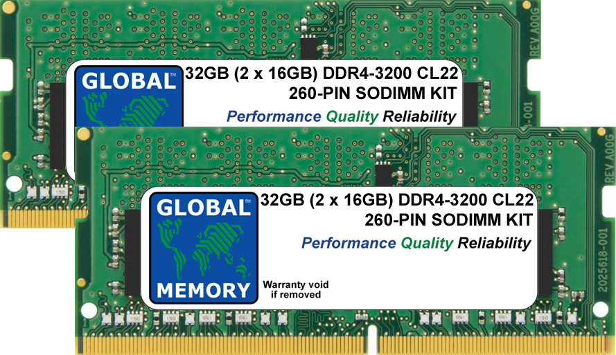 32GB (2 x 16GB) DDR4 3200MHz PC4-25600 260-PIN SODIMM MEMORY RAM KIT FOR FUJITSU LAPTOPS/NOTEBOOKS